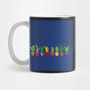 Cactus sobre azul Mug